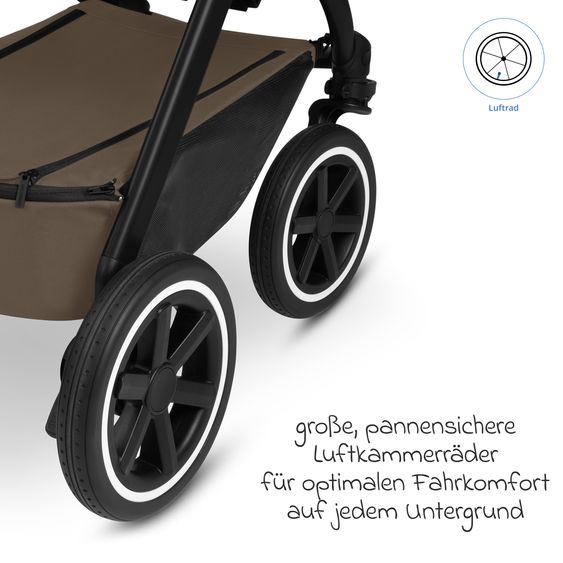 ABC Design Kombi-Kinderwagen Samba 2 inkl. Babywanne & Sportsitz mit XXL-Zubehörpaket - Dark Beige