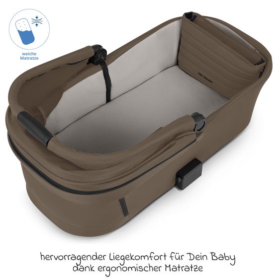 ABC Design Kombi-Kinderwagen Samba 2 inkl. Babywanne & Sportsitz mit XXL-Zubehörpaket - Dark Beige