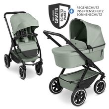 Kombi-Kinderwagen Samba 2 inkl. Babywanne & Sportsitz mit XXL-Zubehörpaket - Pine