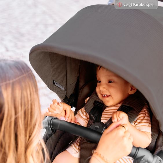 ABC Design Samba 2 baby carriage incl. carrycot & sports seat with XXL accessory pack - Pure - Coal