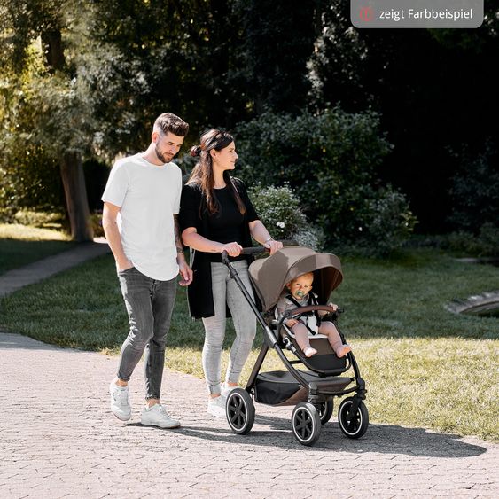 ABC Design Passeggino Samba 2 con navicella e seggiolino sportivo e pacchetto accessori XXL - Pure - Coal