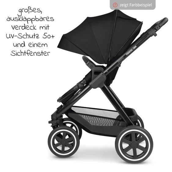 ABC Design Kombi-Kinderwagen Samba - inkl. Babywanne & Sportsitz mit XXL Zubehörpaket - Aloe
