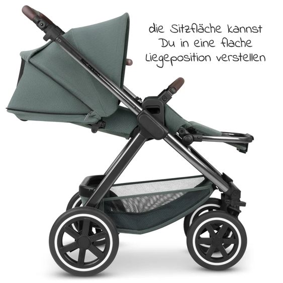 ABC Design Kombi-Kinderwagen Samba - inkl. Babywanne & Sportsitz mit XXL Zubehörpaket - Aloe
