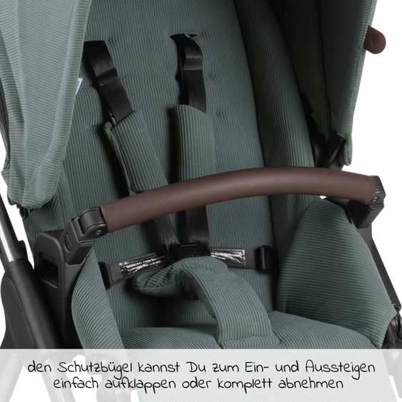ABC Design Kombi-Kinderwagen Samba - inkl. Babywanne & Sportsitz mit XXL Zubehörpaket - Aloe
