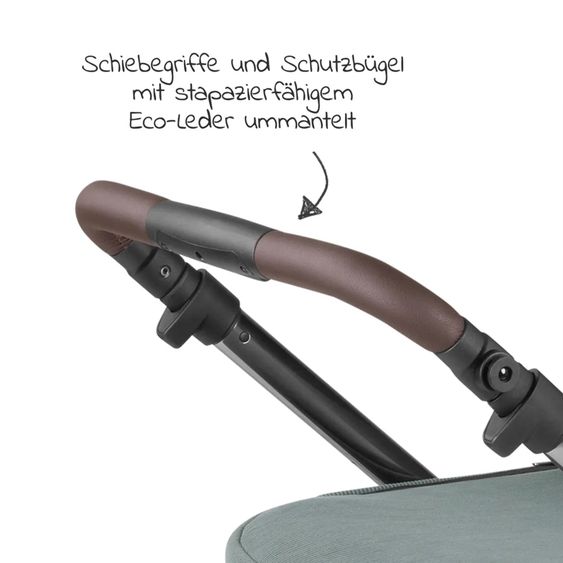 ABC Design Kombi-Kinderwagen Samba - inkl. Babywanne & Sportsitz mit XXL Zubehörpaket - Aloe