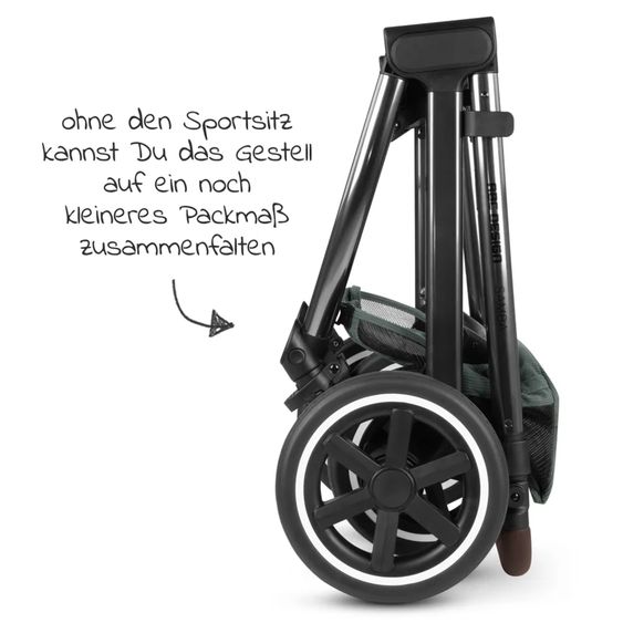 ABC Design Kombi-Kinderwagen Samba - inkl. Babywanne & Sportsitz mit XXL Zubehörpaket - Aloe