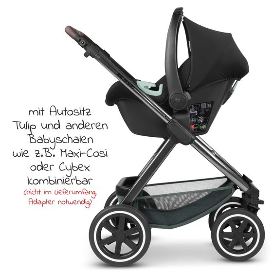 ABC Design Kombi-Kinderwagen Samba - inkl. Babywanne & Sportsitz mit XXL Zubehörpaket - Aloe