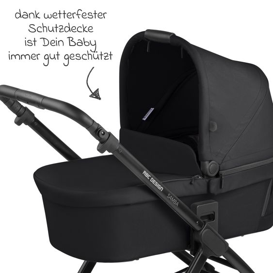 ABC Design Combi stroller Samba - incl. Carrycot & Sports Seat with XXL Accessory Pack - Aloe