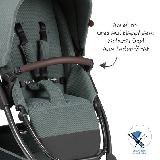 ABC Design Combi stroller Samba - incl. Carrycot & Sports Seat with XXL Accessory Pack - Aloe
