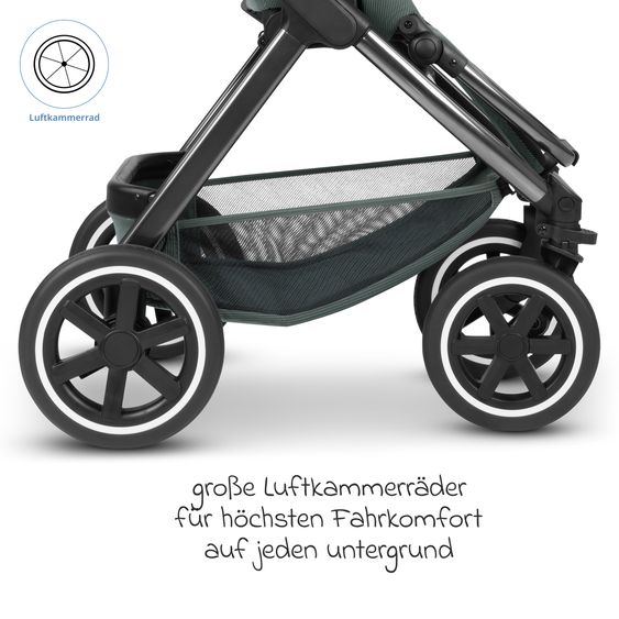 ABC Design Combi stroller Samba - incl. Carrycot & Sports Seat with XXL Accessory Pack - Aloe