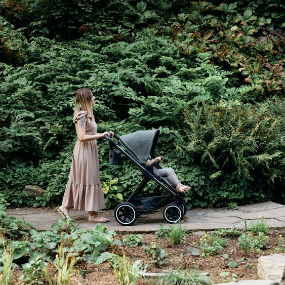 ABC Design Combi stroller Samba - incl. Carrycot & Sports Seat with XXL Accessory Pack - Aloe