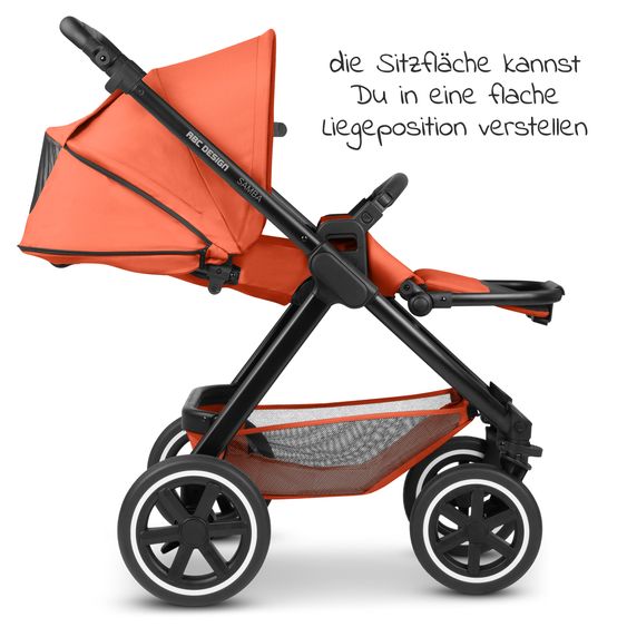 ABC Design Passeggino Samba - incluso navicella e seggiolino sportivo con pacchetto accessori XXL - Carota