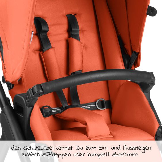 ABC Design Passeggino Samba - incluso navicella e seggiolino sportivo con pacchetto accessori XXL - Carota