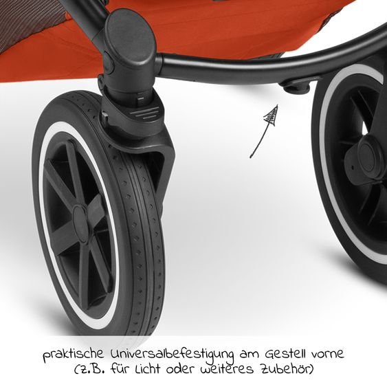 ABC Design Passeggino Samba - incluso navicella e seggiolino sportivo con pacchetto accessori XXL - Carota