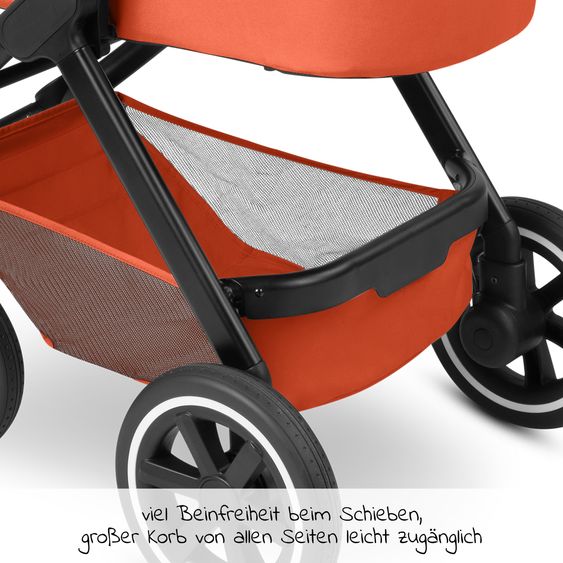 ABC Design Passeggino Samba - incluso navicella e seggiolino sportivo con pacchetto accessori XXL - Carota