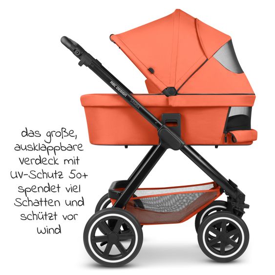 ABC Design Passeggino Samba - incluso navicella e seggiolino sportivo con pacchetto accessori XXL - Carota