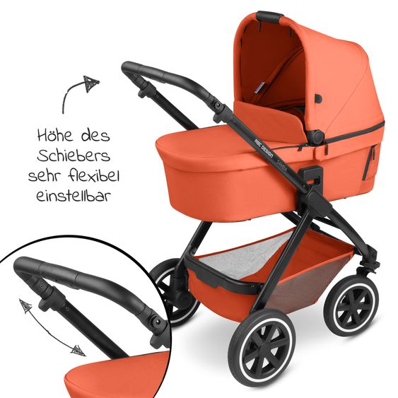 ABC Design Passeggino Samba - incluso navicella e seggiolino sportivo con pacchetto accessori XXL - Carota