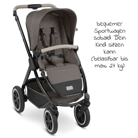 ABC Design Kombi-Kinderwagen Samba - inkl. Babywanne & Sportsitz mit XXL Zubehörpaket - Diamond Edition - Herb