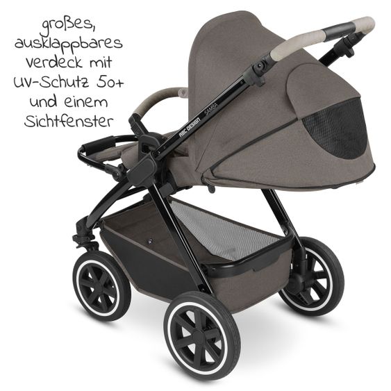 ABC Design Kombi-Kinderwagen Samba - inkl. Babywanne & Sportsitz mit XXL Zubehörpaket - Diamond Edition - Herb
