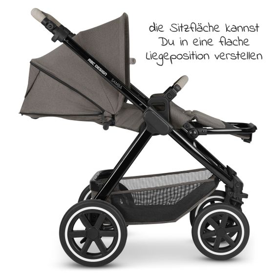 ABC Design Kombi-Kinderwagen Samba - inkl. Babywanne & Sportsitz mit XXL Zubehörpaket - Diamond Edition - Herb