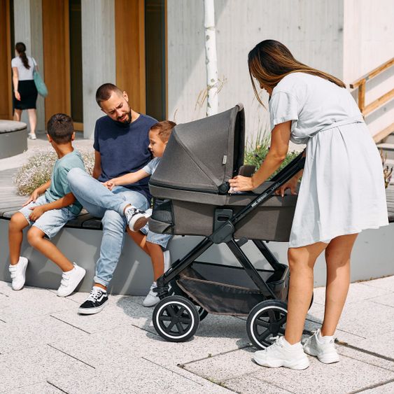 ABC Design Kombi-Kinderwagen Samba - inkl. Babywanne & Sportsitz mit XXL Zubehörpaket - Diamond Edition - Herb