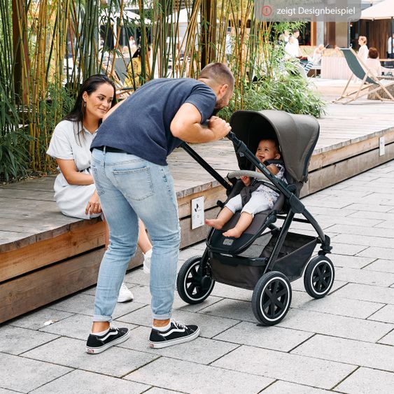 ABC Design Kombi-Kinderwagen Samba - inkl. Babywanne & Sportsitz mit XXL Zubehörpaket - Diamond Edition - Herb