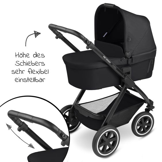 ABC Design Passeggino Samba - incluso navicella e seggiolino sportivo con pacchetto accessori XXL - Ink