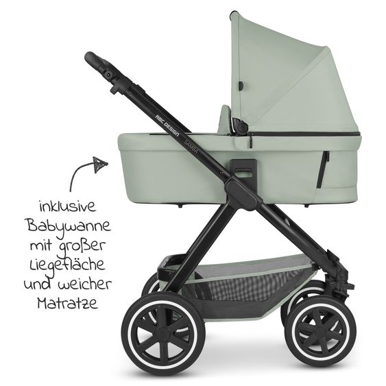 ABC Design Kombi-Kinderwagen Samba - inkl. Babywanne & Sportsitz mit XXL Zubehörpaket - Pine