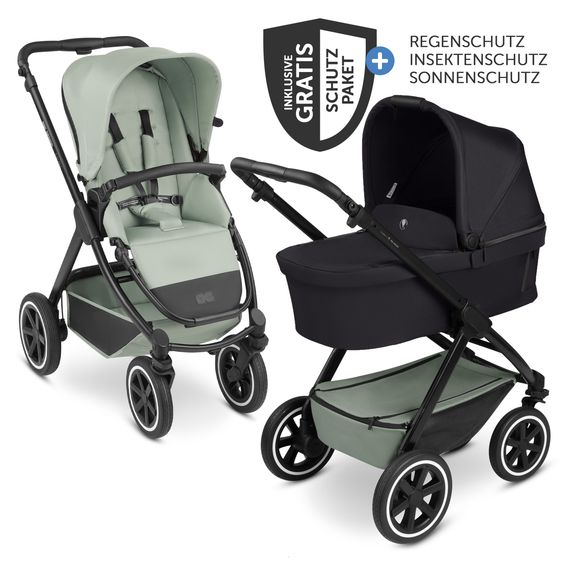 ABC Design Combi stroller Samba - incl. Carrycot & Sports Seat with XXL Accessory Pack - Pine