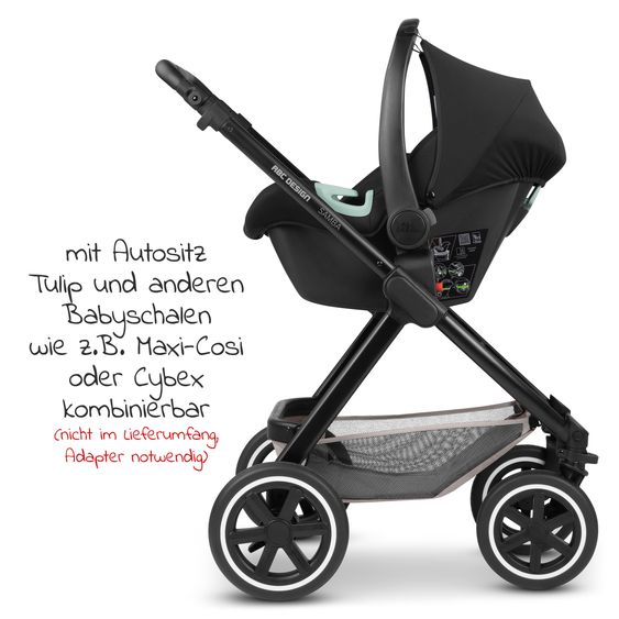 ABC Design Kombi-Kinderwagen Samba - inkl. Babywanne & Sportsitz mit XXL Zubehörpaket - Powder