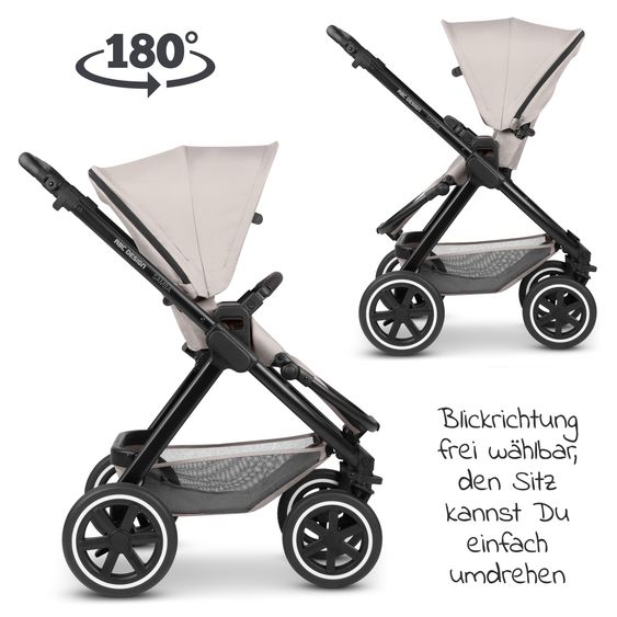 ABC Design Passeggino Samba - incluso navicella e seggiolino sportivo con pacchetto accessori XXL - Cipria