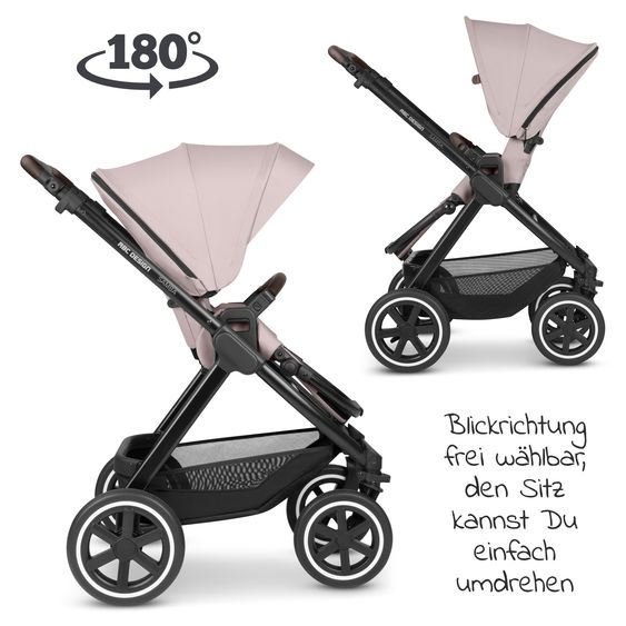 ABC Design Passeggino Samba - incluso navicella e seggiolino sportivo con pacchetto accessori XXL - Pure Edition - Berry