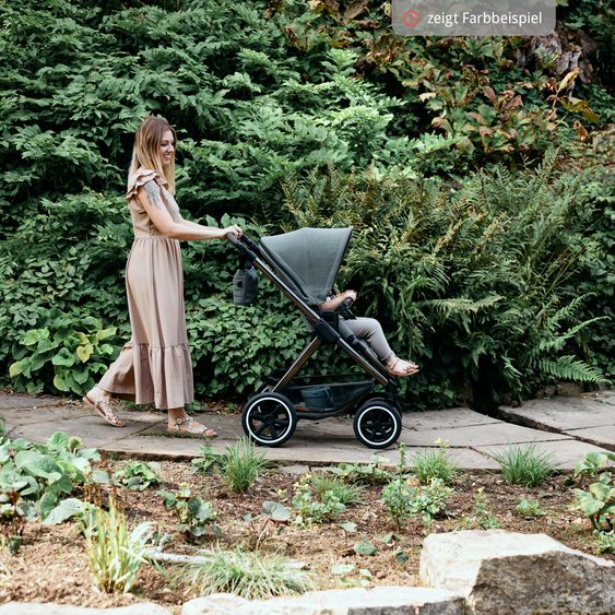 ABC Design Kombi-Kinderwagen Samba - inkl. Babywanne & Sportsitz mit XXL Zubehörpaket - Pure Edition - Grain