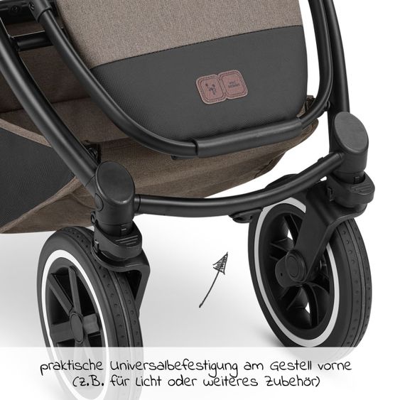 ABC Design Kombi-Kinderwagen Samba - inkl. Babywanne & Sportsitz mit XXL Zubehörpaket - Pure Edition - Nature