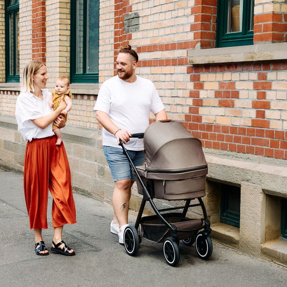 ABC Design Kombi-Kinderwagen Samba - inkl. Babywanne & Sportsitz mit XXL Zubehörpaket - Pure Edition - Nature