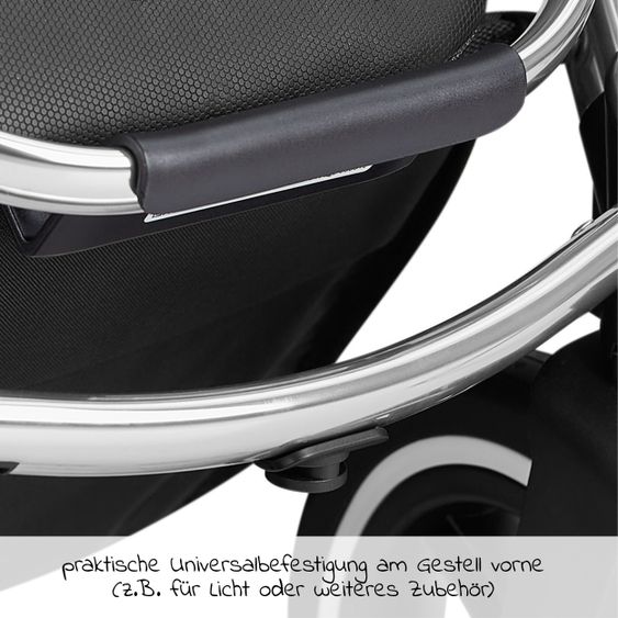 ABC Design Kombi-Kinderwagen Samba - inkl. Babywanne, Sportsitz und XXL Zubehör-Paket - Diamond Edition - Asphalt