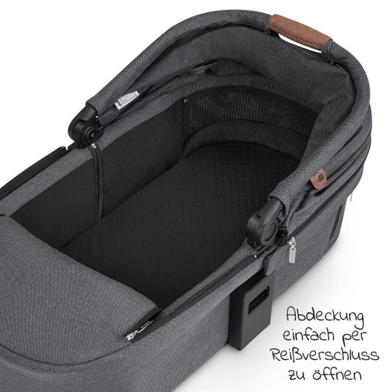 ABC Design Kombi-Kinderwagen Samba - inkl. Babywanne, Sportsitz und XXL Zubehör-Paket - Diamond Edition - Asphalt