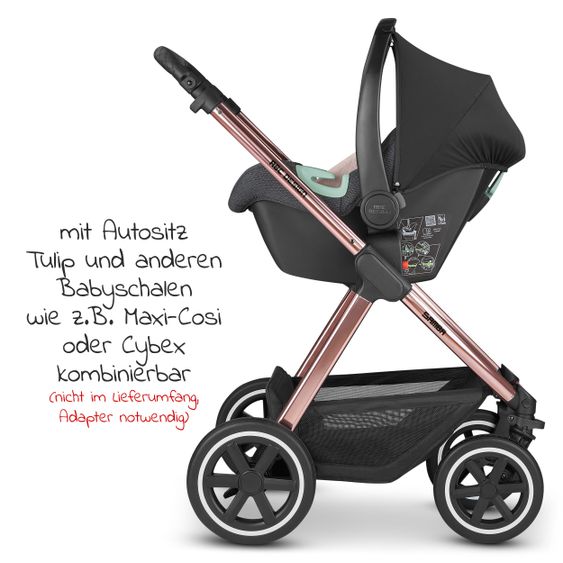 ABC Design Kombi-Kinderwagen Samba - inkl. Babywanne, Sportsitz und XXL Zubehör-Paket - Diamond Edition - Bubble