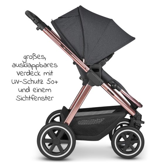 ABC Design Kombi-Kinderwagen Samba - inkl. Babywanne, Sportsitz und XXL Zubehör-Paket - Diamond Edition - Bubble