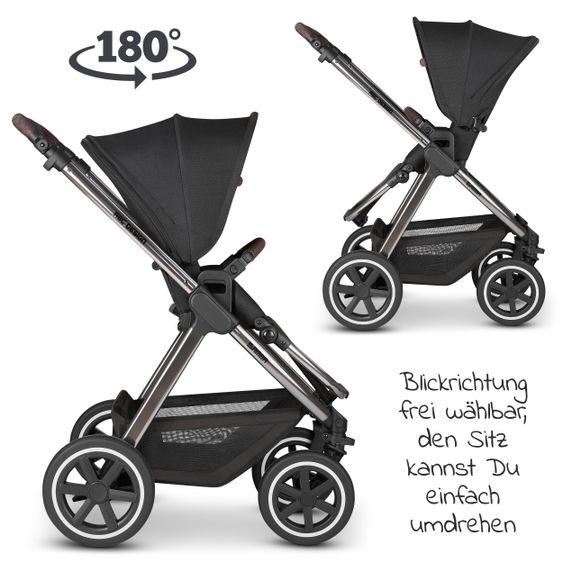 ABC Design Kombi-Kinderwagen Samba - inkl. Babywanne, Sportsitz und XXL Zubehör-Paket - Diamond Edition - Dolphin