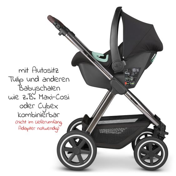 ABC Design Kombi-Kinderwagen Samba - inkl. Babywanne, Sportsitz und XXL Zubehör-Paket - Diamond Edition - Dolphin