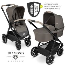 Passeggino combinato Samba - incluso navicella, seggiolino sportivo e pacchetto accessori XXL - Diamond Edition - Herb
