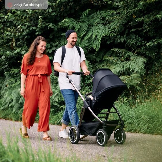 ABC Design Passeggino Samba Combi - incluso navicella, seggiolino sportivo e pacchetto accessori XXL - Fashion Edition - Midnight