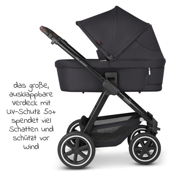 ABC Design Passeggino Samba Combi - incluso navicella, seggiolino sportivo e pacchetto accessori XXL - Fashion Edition - Midnight