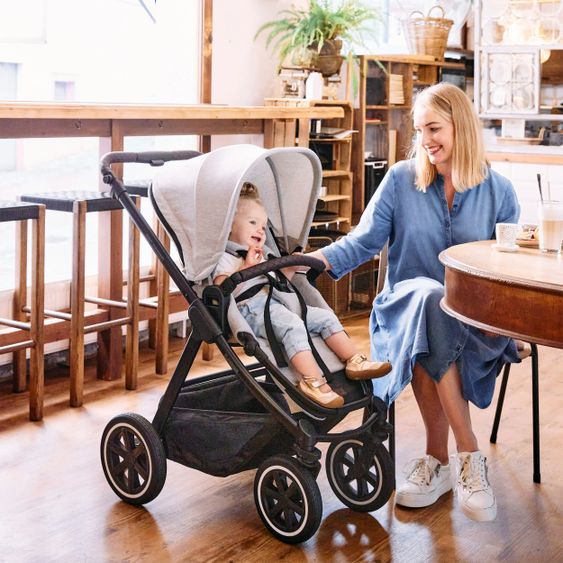 ABC Design Kombi-Kinderwagen Samba - inkl. Babywanne, Sportsitz und XXL Zubehör-Paket - Fashion Edition - Mineral