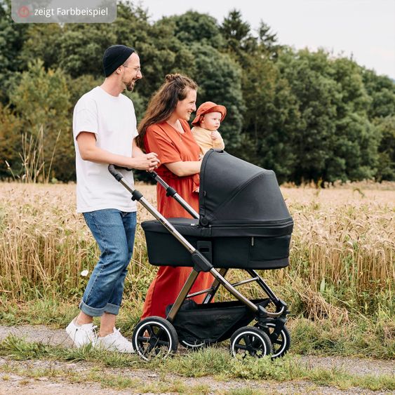ABC Design Kombi-Kinderwagen Samba - inkl. Babywanne, Sportsitz und XXL Zubehör-Paket - Fashion Edition - Mineral