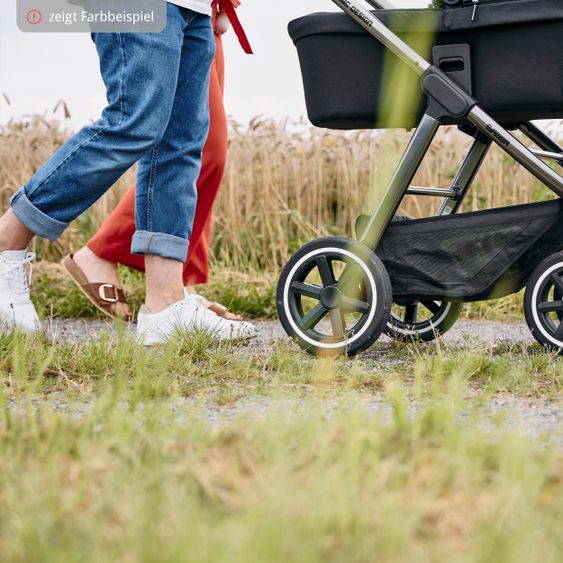 ABC Design Kombi-Kinderwagen Samba - inkl. Babywanne, Sportsitz und XXL Zubehör-Paket - Fashion Edition - Mineral