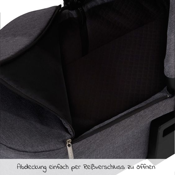 ABC Design Kombi-Kinderwagen Samba - inkl. Babywanne, Sportsitz & XXL Zubehörpaket - Diamond Edition - Asphalt