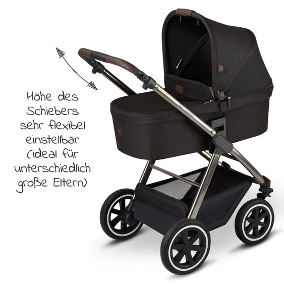 ABC Design Kombi-Kinderwagen Samba - inkl. Babywanne, Sportsitz & XXL Zubehörpaket - Diamond Edition - Dolphin