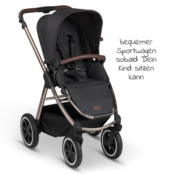 ABC Design Kombi-Kinderwagen Samba - inkl. Babywanne, Sportsitz & XXL Zubehörpaket - Diamond Edition - Dolphin